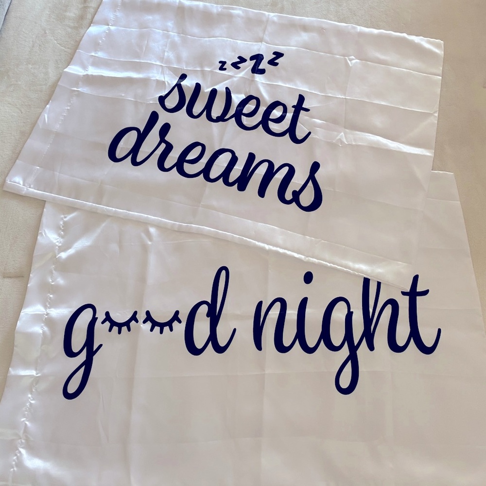 Satin pillow cases, standard size